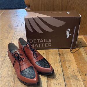 Casta  Brown and Black Oxfords with Classic studs by Portugal brand Casta. New!